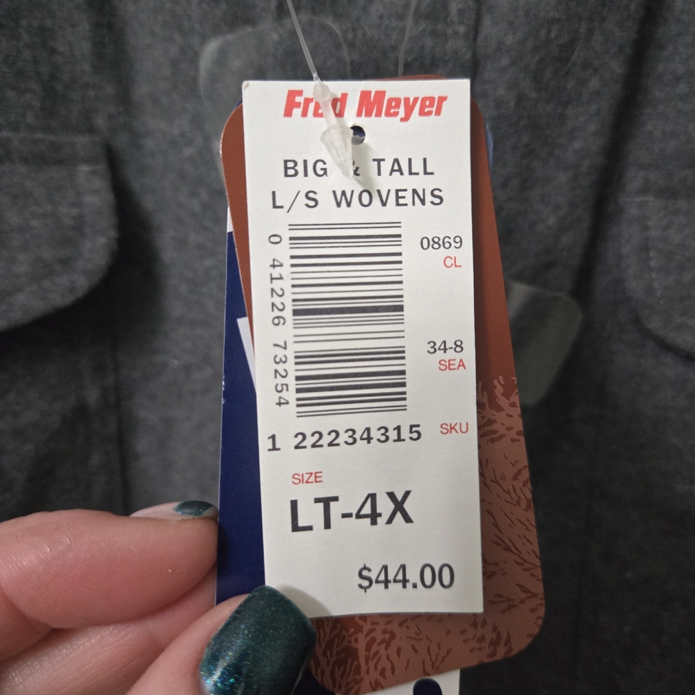 Great Northwest Clothing Company Dark Gray Shirt 4XLT - Picture 3 of 6